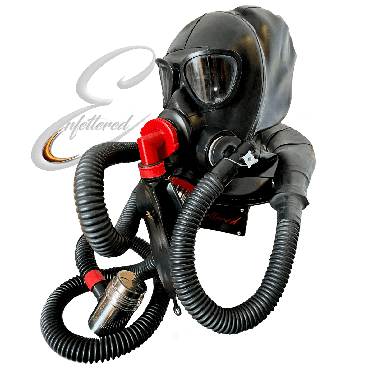 Enfettered Gas Mask Hood with Split Tube Smell Bag Aroma System