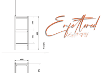 Measurements Enfettered Parlour Trolly