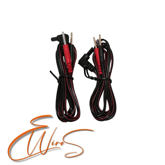 Enfettered E-Stim 2.5mm plug to 2 to 2mm plug 1mtr cable set of 2