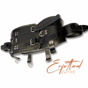 Enfettered Padded Leather Waist to Arm Restraint Belt